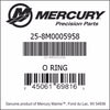 25-8M0005958, Mercury, O-Ring