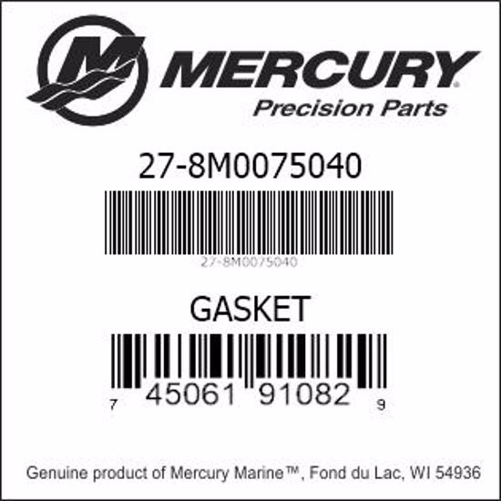 27-8M0075040, Mercury/Quicksilver, Gasket