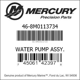 46-8M0113734, Mercury/Quicksilver, Water Pump Assy