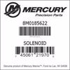 8M0185622, Mercury-Mercruiser Starter or Trim Solenoid 12 Volt