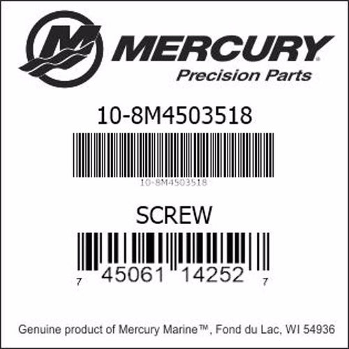 10-8M4503518, Mercury/Quicksilver, Screw