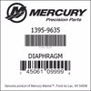 1395-9635, Mercury/Quicksilver, Diaphragm