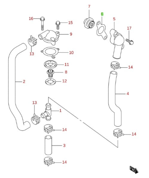 Suzuki Genuine Water Pressure Valve Cover Gasket – 17616-99E01