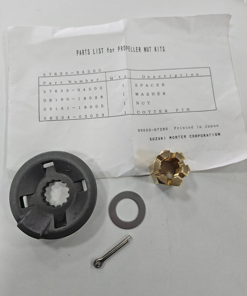 57630-94500, Suzuki Genuine Propeller Nut Kit(Type:V)