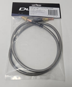 1896, Dunbier Braided Stainless Steel Brake Line - 1000mm