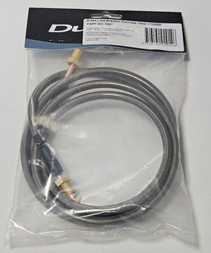 1897, Dunbier Braided Stainless Steel Brake Line -1750mm