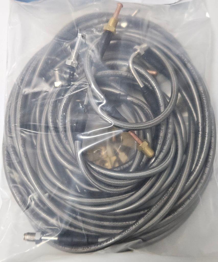 1886, Dunbier Braided Stainless Steel Brake Line to 8M 4 Wheels