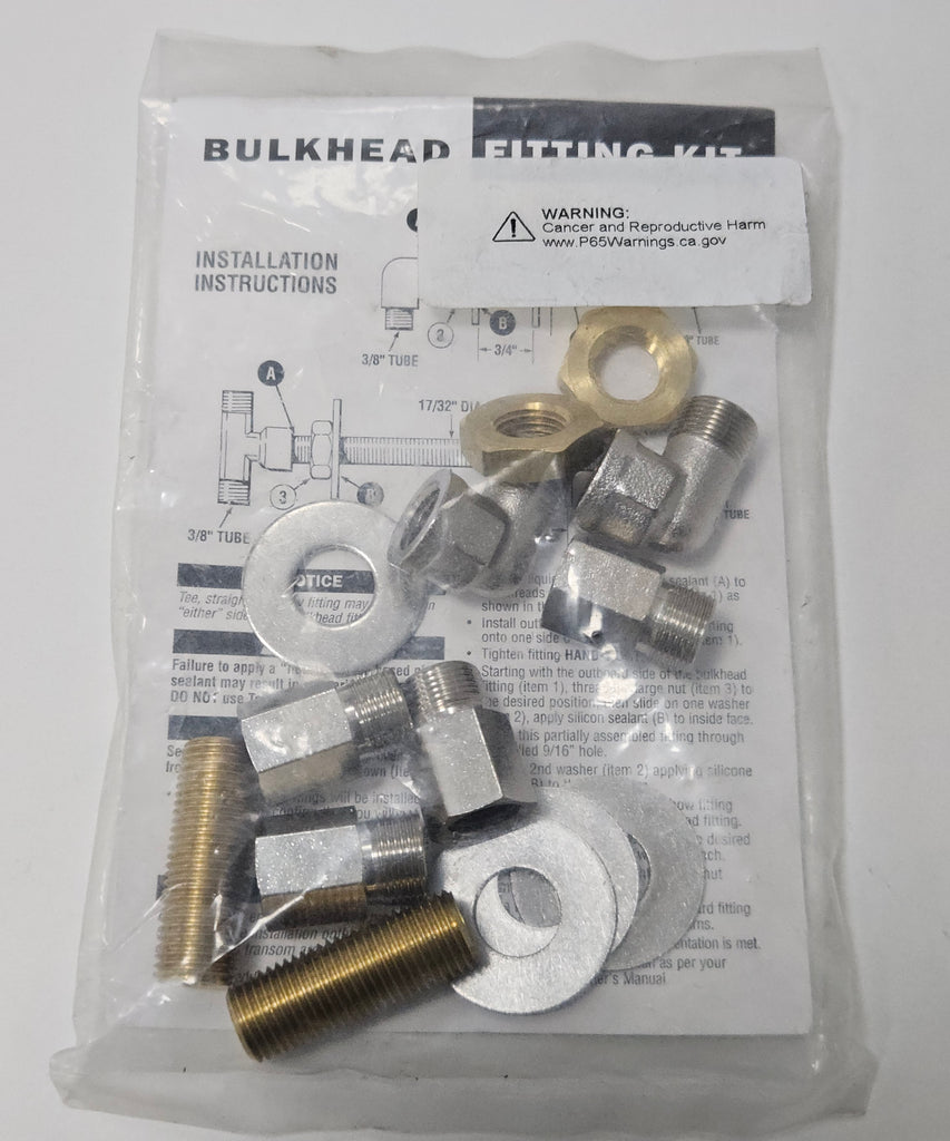 293630, Seastar Brass Bulkhead Fitting Kit 3/8" tube