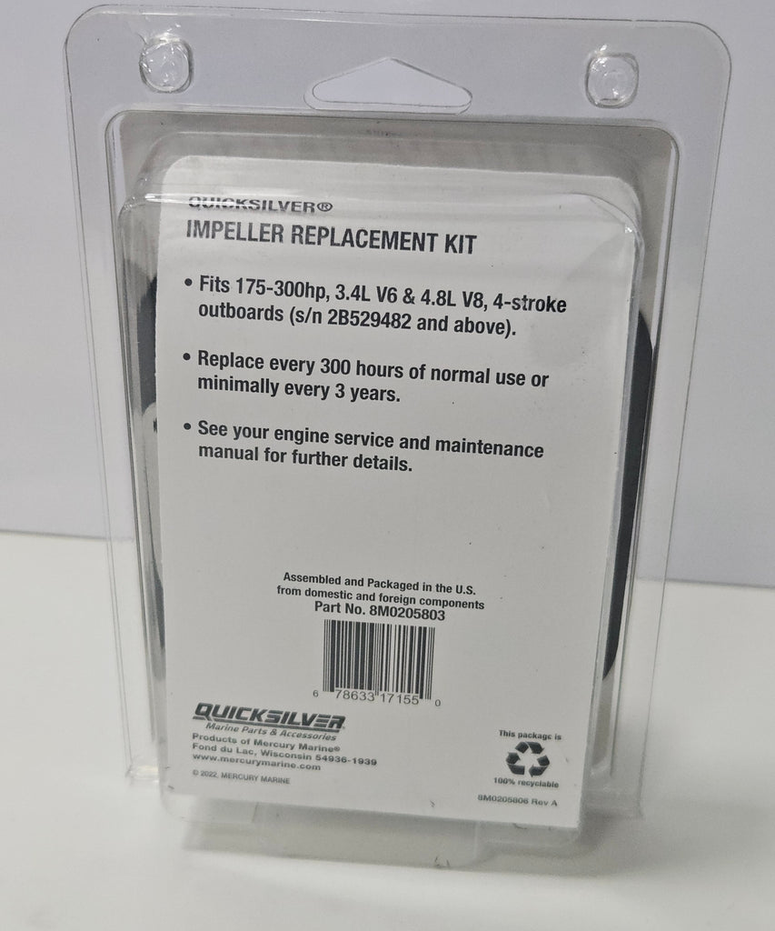 8M0205803, Mercury/Quicksilver V6/V8 Water Pump Repair Kit