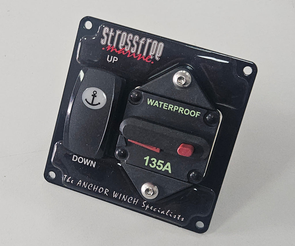 Stress Free Marine, Large Switch Panel with 135amp Circuit Breaker