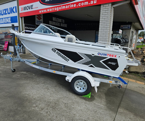 2026 Quintrex 430 Fishabout | Suzuki DF50ATL | Braked Alloy Trailer
