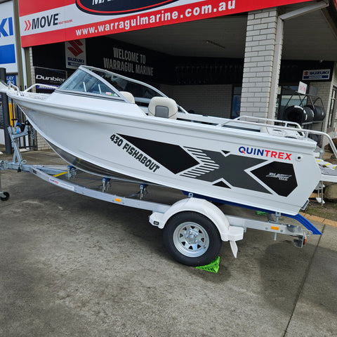2026 Quintrex 430 Fishabout | Suzuki DF50ATL | Braked Alloy Trailer