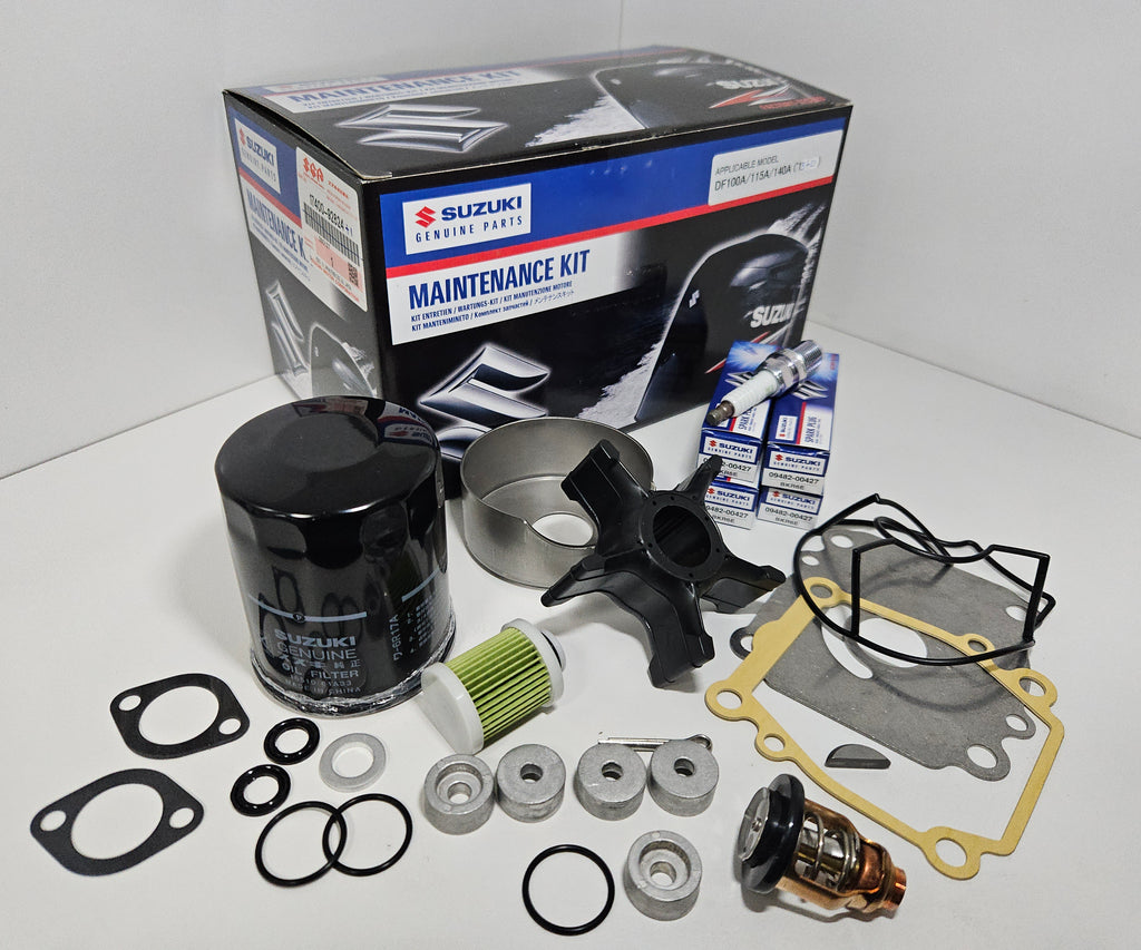 Suzuki Genuine Service Kit – DF100A / DF115A / DF140A (2015–2021) Extra Anode Version – 17400-92824+1