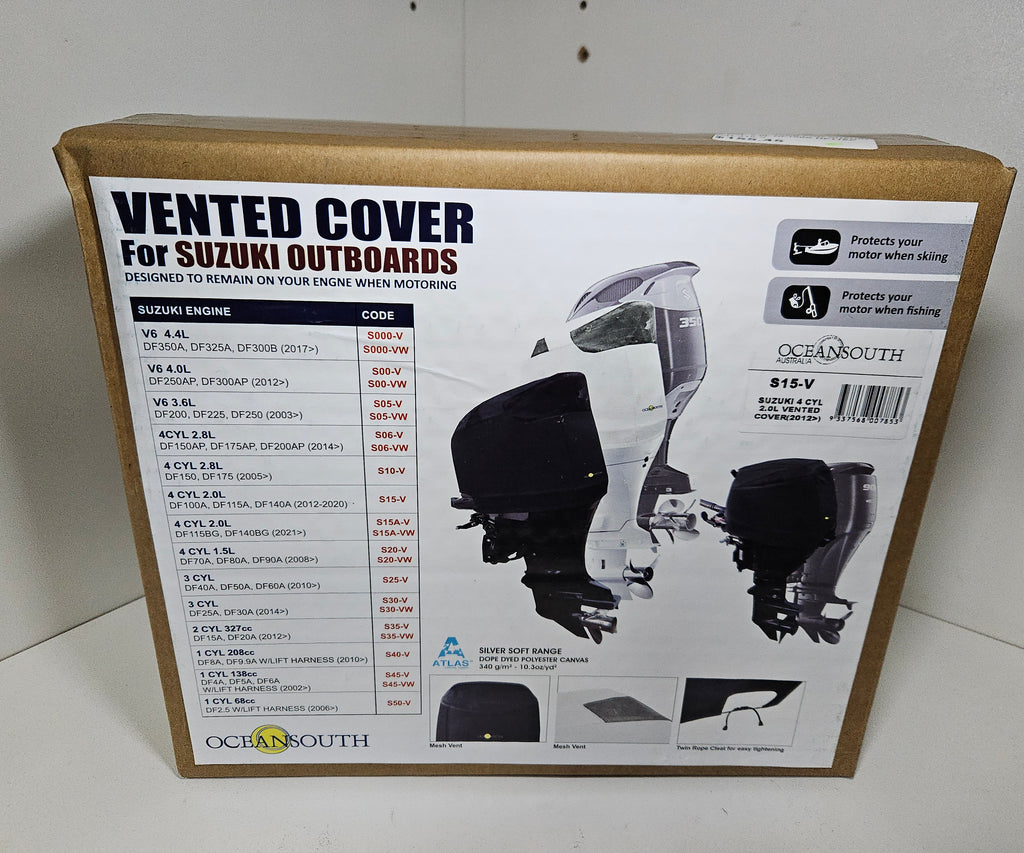 Oceansouth Suzuki Vented Outboard Cover | DF100A / DF115A / DF140A (2012–2022) | S15-V