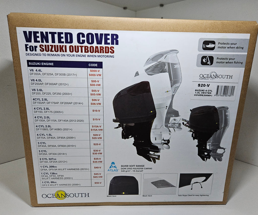 Oceansouth Suzuki Vented Outboard Cover | DF70A / DF80A / DF90A (2008 Onwards) | S20-V