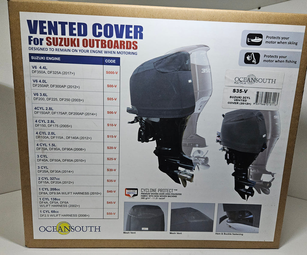 Oceansouth Suzuki Vented Outboard Cover | DF15A / DF20A (2012 Onwards) | S35-V