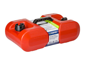354526, Portable 11Ltr Fuel Tank Low Profile with Gauge