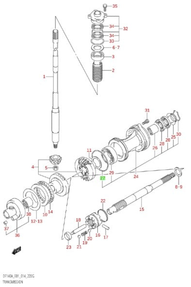 Suzuki Transmission O-Ring D:3.5 ID:95 – DF40–DF140 DT115 DT140 | 09280-97001
