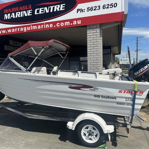 Stacer 449 Seahawk runabout 60hp Suzuki 4-stroke