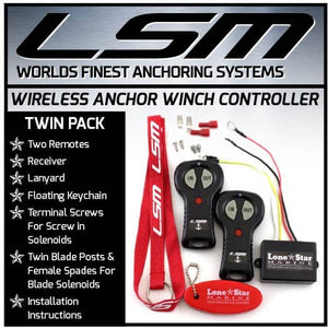 Lone Star GX Series Wireless TWIN Remote Anchor Winch Controller kit