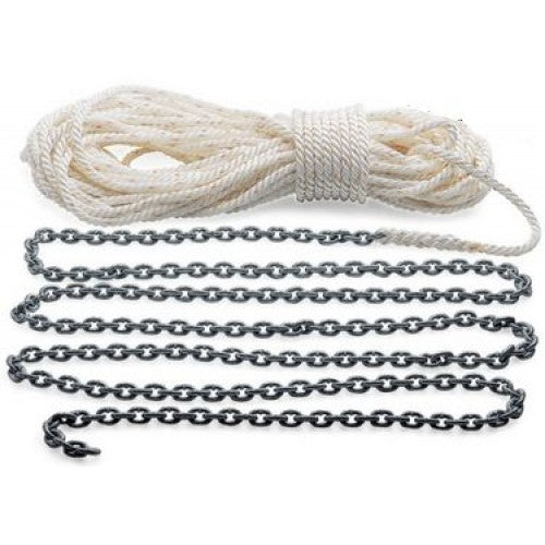 Muir Rope and Chain Kit - Suits DW08 Drum Winch - 80m of 8mm Nylon Rope Spliced to 5m of 6mm Chain, D8RC2