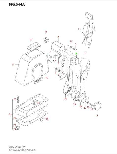 Suzuki PTT Switch Assembly | Genuine Suzuki Marine Part | 37850-88L00