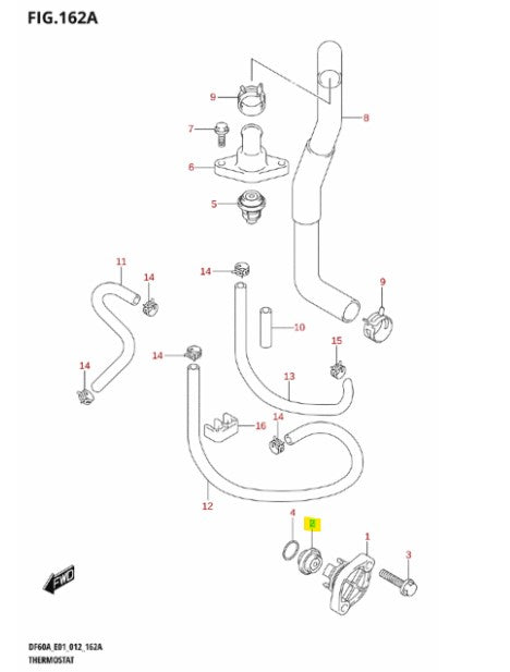 Suzuki Water Pressure Valve | Genuine Suzuki Marine Part | 17660-99E01
