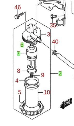 Suzuki Fuel Filter No.2 O-Ring | Genuine Suzuki Marine Part | 15416-93J01