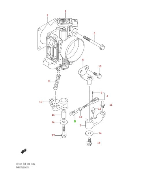 Suzuki Throttle Rod / Shift Shaft Link Connector | 19131-95502