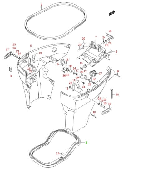 61134-90J11, Suzuki Side Cover Seal