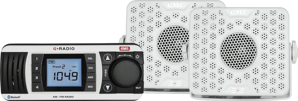 GME Bluetooth AM/FM Marine Stereo - Black