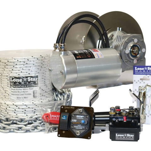 LoneStar GX-2 8mm Combo Anchor Winch