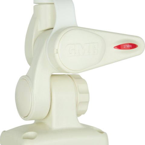 GME ABL012 Double Swivel Rectangular Antenna Base - Suit AW36XX Whips - WHITE