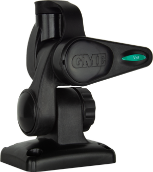 GME ABL012B Double Swivel Rectangular Antenna Base - Suit AW36XX Whips - BLACK