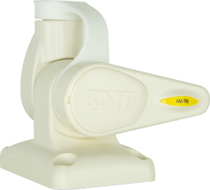 GME ABL013 Single Swivel Rectangular Antenna Base - Suit AW36XX Whips - WHITE