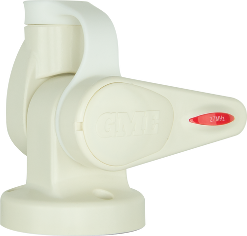 GME ABL015 Single Swivel Round Antenna Base - Suit AW36XX Whips - WHITE