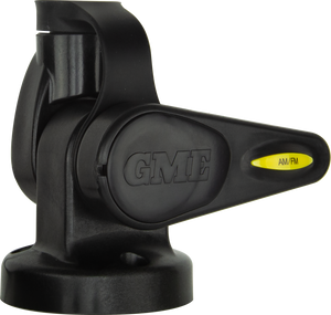 GME ABL015B Single Swivel Round Antenna Base - Suit AW36XX Whips - BLACK