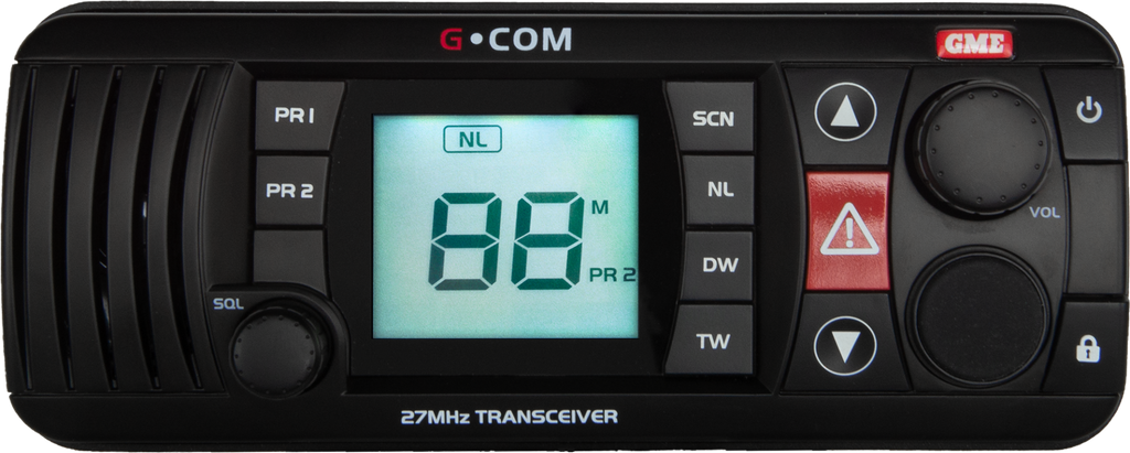 GME GX400B - 27mhz Fixed Mount Marine Radio - Black